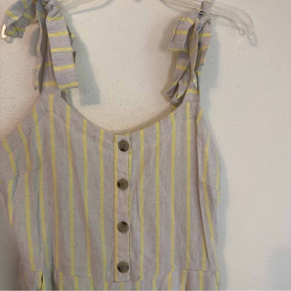 Loft Beach Linen Wide Leg Cropped Jumpsuit Beige
Yellow Boho Minimalist Sz L - Picture 4 of 16